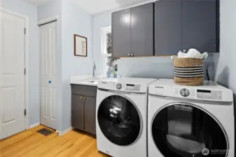 Laundry just off the garage for easy organization.