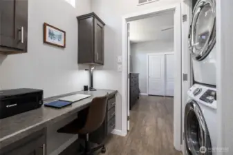 Hall office or hobby station.  Washer and Dryer stay.