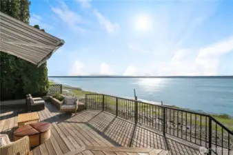 Views from new wood deck facing southerly