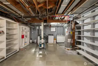 Tons of room on lower level for work shop or hobby room etc.  Outside access door as well!