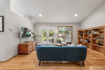 Built in bookcases for all of your treasures.