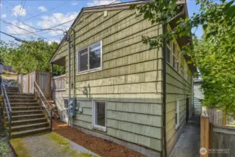 walkway to separate entrance