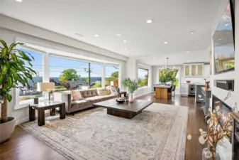 Open living space is perfect for entertaining.