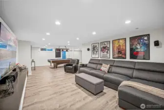 Another view of lower-level family room.