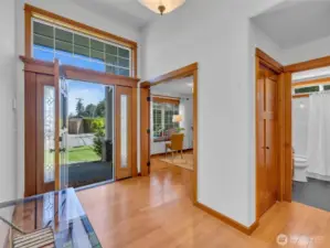 Spacious entry way and gorgeous hardwood floors greet you when you enter this home