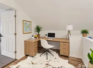Virtually Staged Upstairs Landing/Office Nook