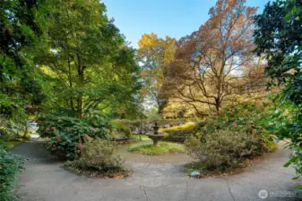 Well maintained grounds create your personal peaceful Zen garden