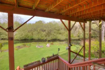 View from 2nd deck, patio area.