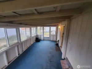 enclosed back porch