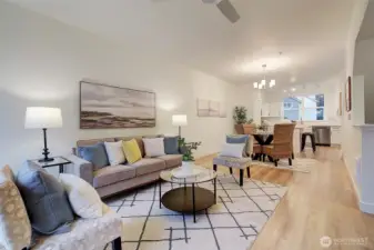 Light and bright with new flooring throughout!