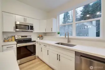 Lots of natural light and new appliances too!