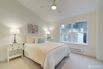 2nd bedroom with vaulted ceilings!