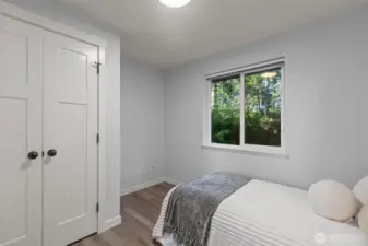 2nd bedroom with full closet + nook to add dresser or extra storage
