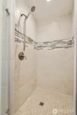 Remodeled walk-in shower