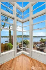 Walls of glass capturing stunning lake views