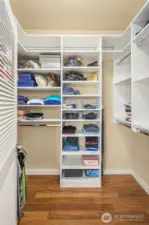 Organized living starts with this walk-in closet