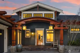 Texture meets precision! Strong, stunning columns ground the home with a sense of permanence and pedigree.