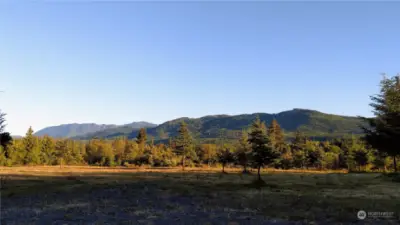 view from building site towards mountains