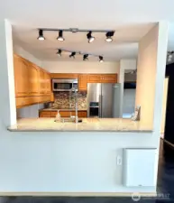 Open counter bar top area
