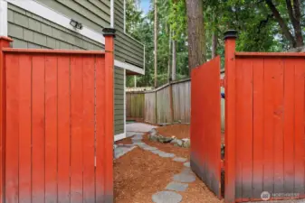 Gate to yard area
