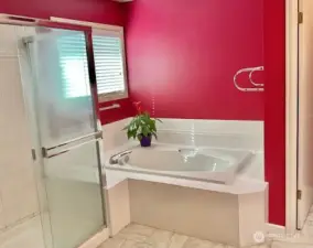 Deep Tub with Shower.