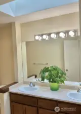 Second Upstairs Bathroom with Skylight.