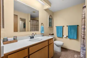 Master bath with large closet