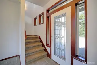 going upstairs to (2) large bedroom, flex space and full bathroom