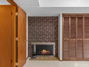 Family room fireplace