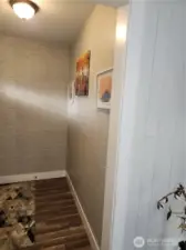 Enough space for a small table for keys and dropping your mail :)