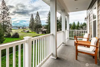 2nd story balcony with mountain view