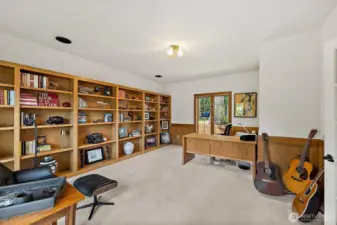 Main Floor Office with Built-In Bookcase