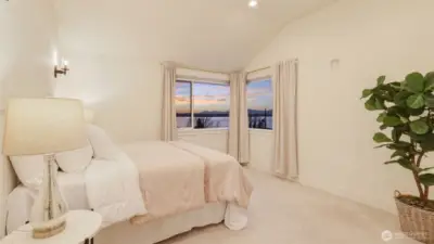 Guest bedroom with stunning views.