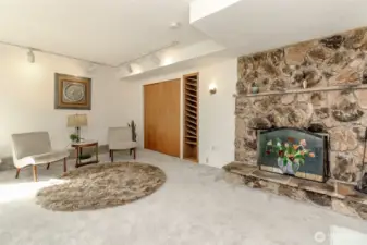 Bonus extra storage & another cozy fireplace!