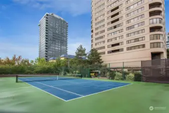 tennis court being rebuilt