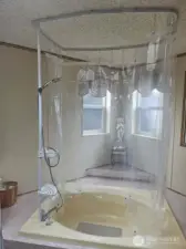 Sellers added a shower to the main bedroom bathroom.