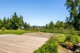 view from the deck looking towards Mount Pilchuck.