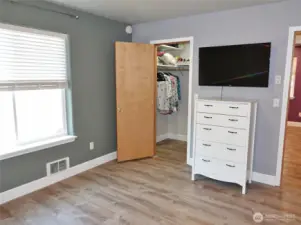 Master Bedroom w/ walk-in closet.