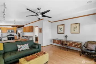 Ceiling fans added to keep you cool in summer and warm in winter.
