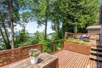 THIS is the reason you're here. Killer Puget Sound View that's been opened up for your viewing pleasure. Camano and Whidbey Islands to the west and the north and sunsets over Whidbey.