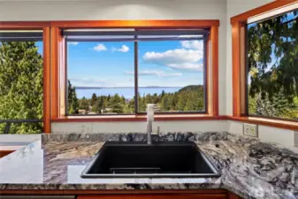 Imagine cooking or cleaning dishes etc. with this view daily.  Every day is a different picture. Priceless!