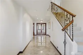 Formal entry viewed from the front door
