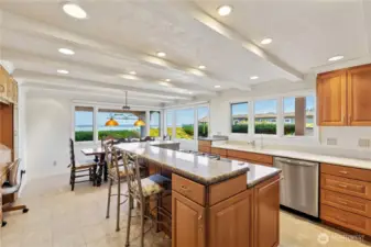 Entertainers kitchen with casual dining space