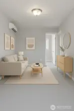 Rendering of living-room 1708 house
