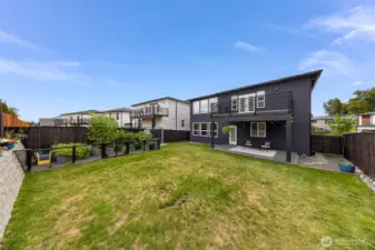 Great yard space and established gardening area.