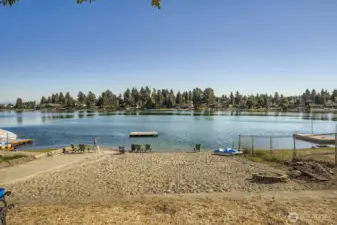 Your Private Beach lot, only one block from your home. 60' of waterfront with sandy beach, boat launch, floating dock, gazebo, bathrooms & much more! Only $50/year for this beach access & several planned events throughout the year. More info at anglelakemanor.com