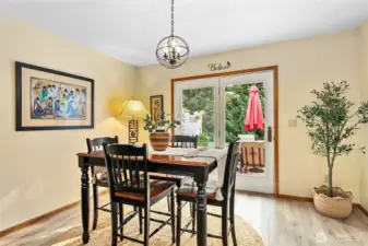 Dining area, french doors leading to the back patio