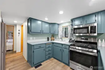 Kitchen has all new appliances