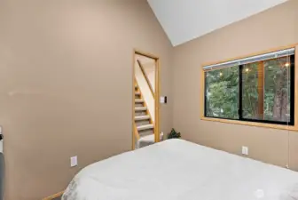 Stairs to the loft area