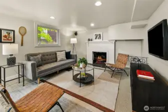 Downstairs there's another generous living space that can be used in multiple ways.